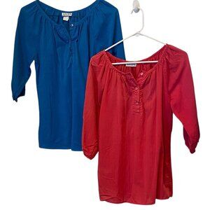 Bundle of 2 VTG Hello Holly Peasant Blouses Sz S #157W